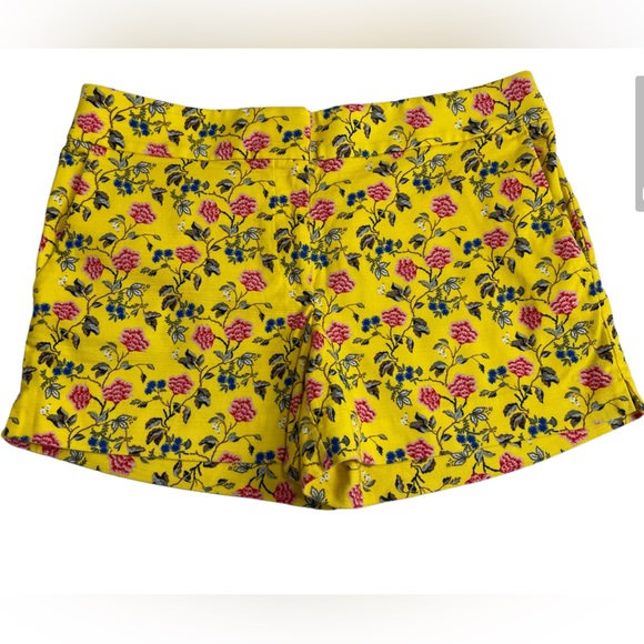 LOFT Ann Taylor THE RIVIERA SHORT Floral Print Short Size 6 Yellow - Picture 4 of 13
